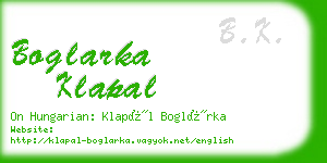 boglarka klapal business card